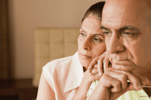 Insolvency Solicitors. Photo of worried couple. Insolvency Solicitors. Photo of worried couple.