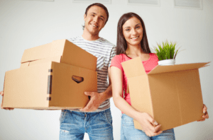 Romsey Conveyancing Solicitors. Photo of couple moving home Romsey Conveyancing Solicitors. Photo of couple moving home